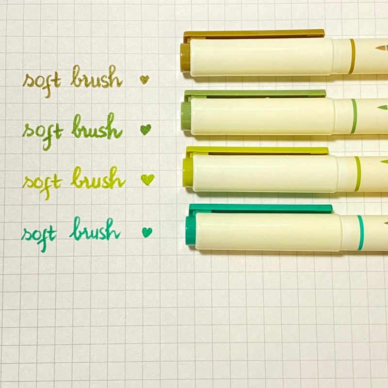 Bút Soft Brush Sign Pen luyện viết Calligraphy, Bullet Journal, Trang trí sổ Full 24 màu (cây lẻ)