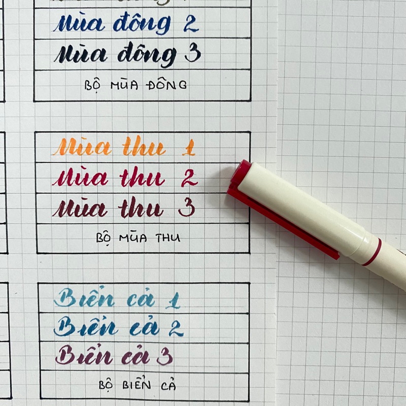 Bút Soft Brush Sign Pen luyện viết Calligraphy, Bullet Journal, Trang trí sổ Full 24 màu (cây lẻ)