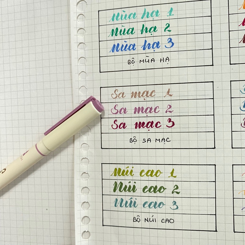 Bút Soft Brush Sign Pen luyện viết Calligraphy, Bullet Journal, Trang trí sổ Full 24 màu (cây lẻ)