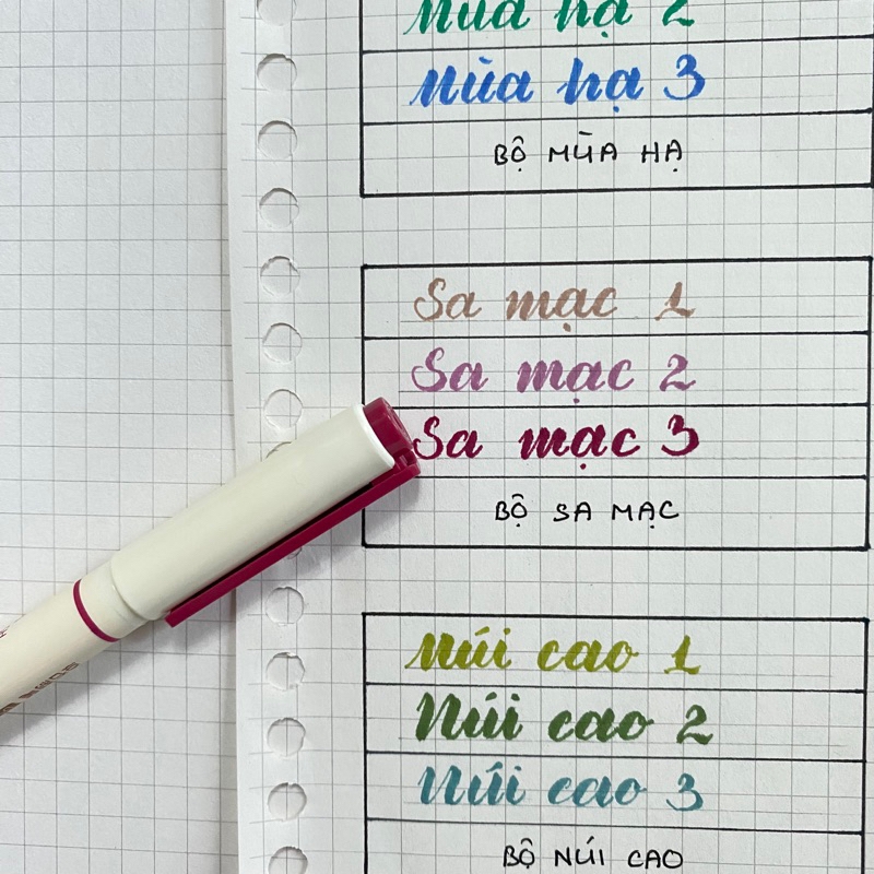 Bút Soft Brush Sign Pen luyện viết Calligraphy, Bullet Journal, Trang trí sổ Full 24 màu (cây lẻ)