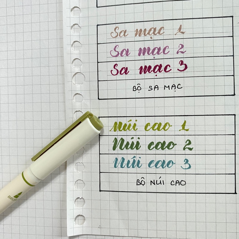 Bút Soft Brush Sign Pen luyện viết Calligraphy, Bullet Journal, Trang trí sổ Full 24 màu (cây lẻ)