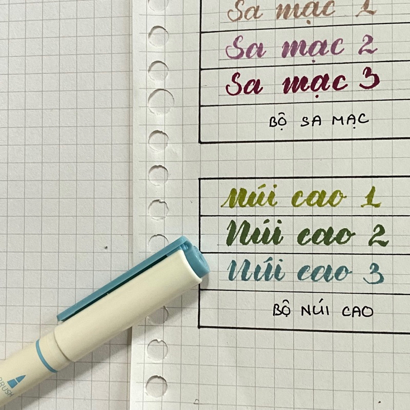 Bút Soft Brush Sign Pen luyện viết Calligraphy, Bullet Journal, Trang trí sổ Full 24 màu (cây lẻ)