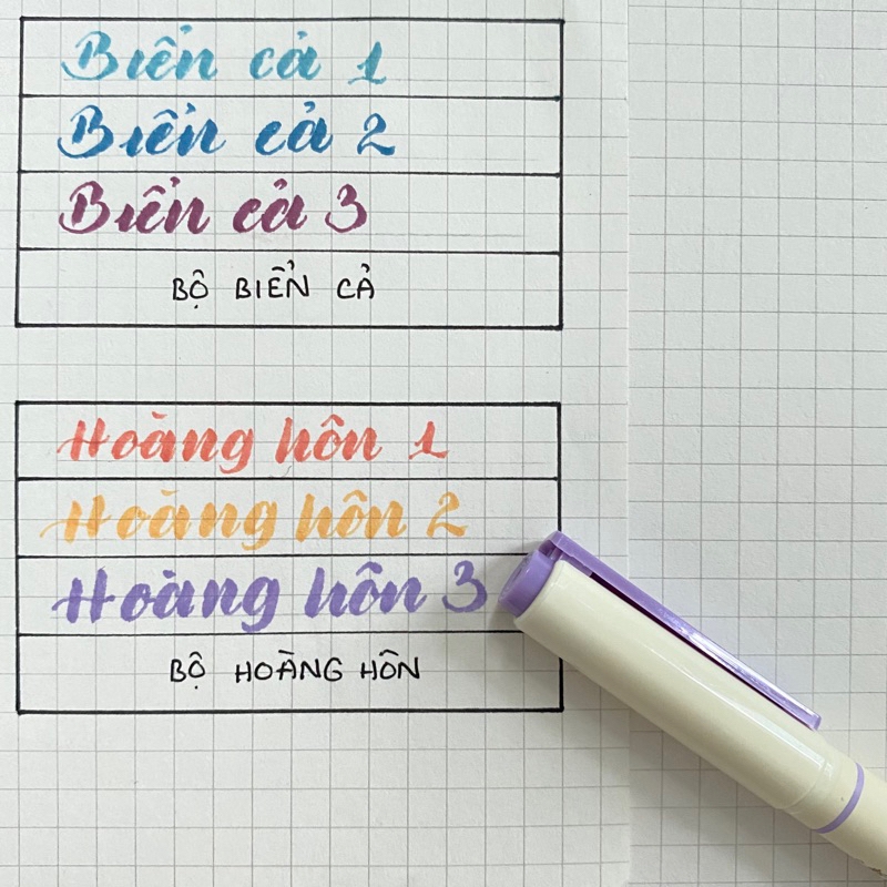 Bút Soft Brush Sign Pen luyện viết Calligraphy, Bullet Journal, Trang trí sổ Full 24 màu (cây lẻ)