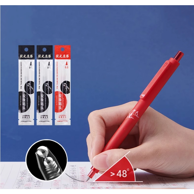 Bộ bút Kaco Trạng Nguyên gồm bút gel, bút chì, tẩy và bộ thước kẻ (Hàng Chính Hãng)