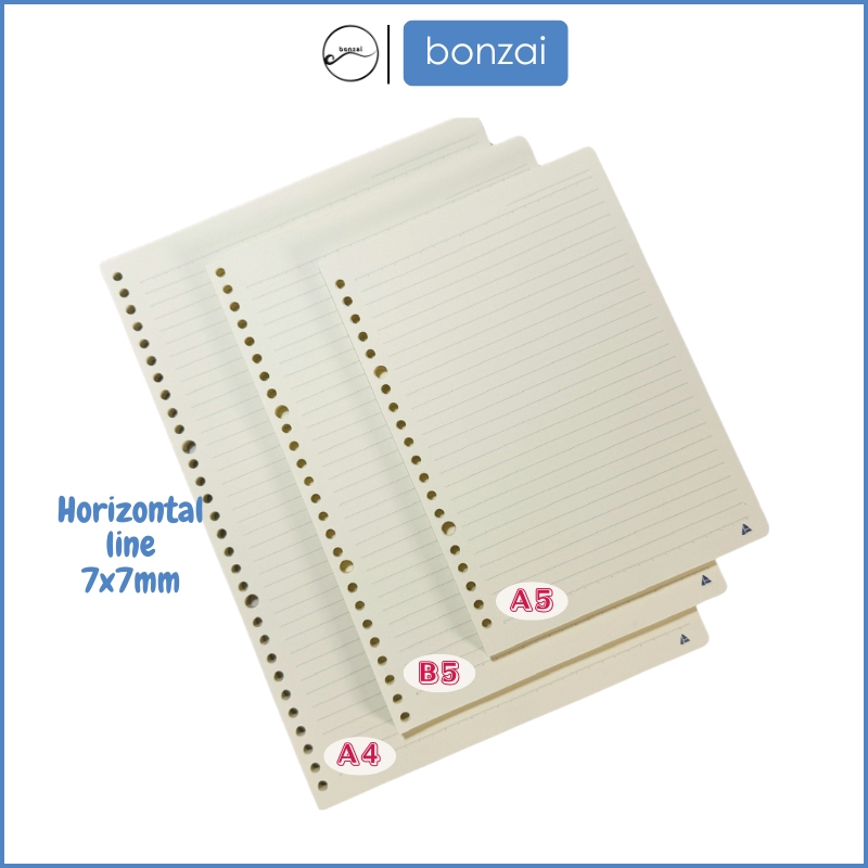 Ruột sổ còng giấy refill 20 26 30 lỗ A5 B5 A4 sổ Planner Bullet Journal