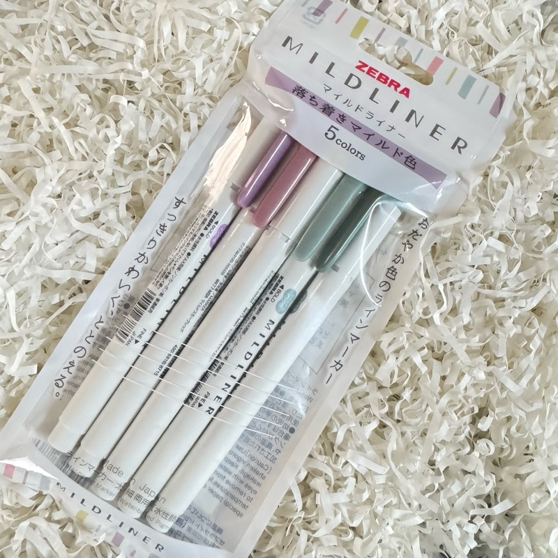 Set 5 bút 2 đầu  Zebra Mildliner (Nhật Bản)