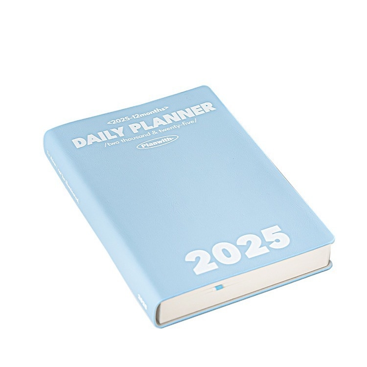 Sổ Planer 2026 Planwith bìa da PU cao cấp lập kế hoạch cả năm