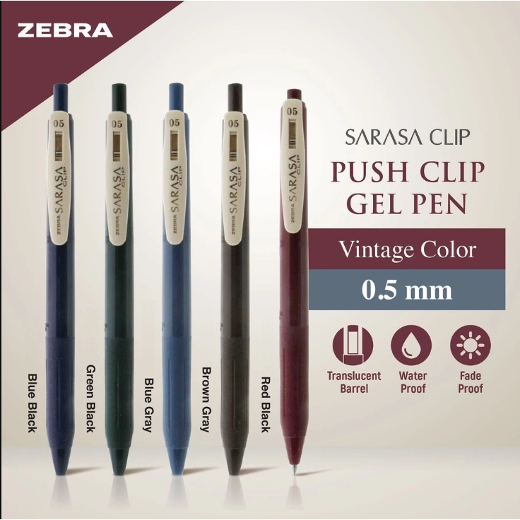 Bút gel SARASA CLIP VINTAGE viết trơn êm ngòi 0.5mm (Hàng Chính Hãng)