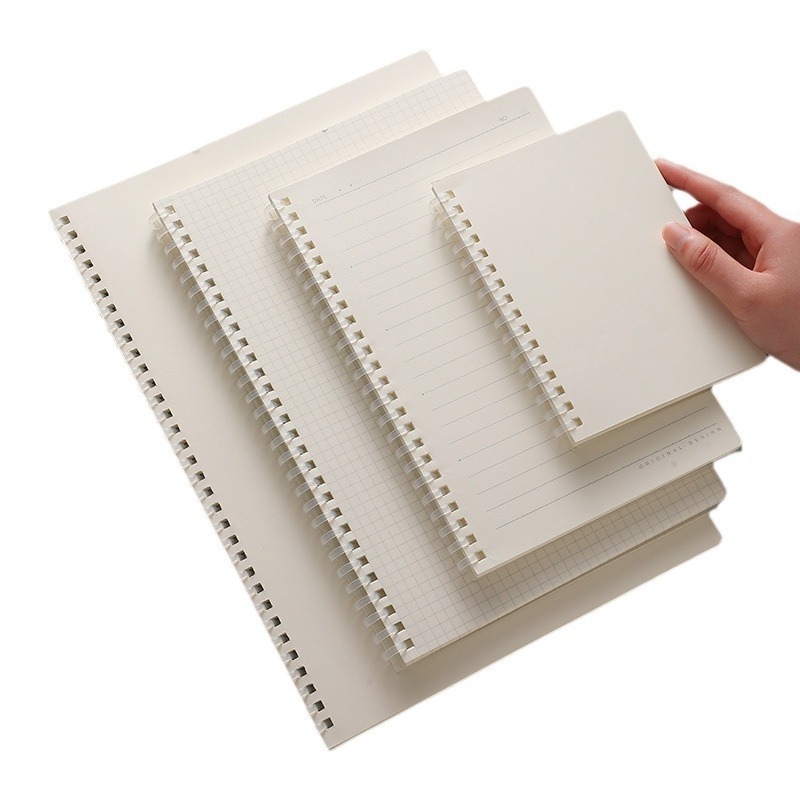 Sổ lò xo kép bìa nhựa trong 120 trang BONZAI giấy trơn êm nhanh khô.