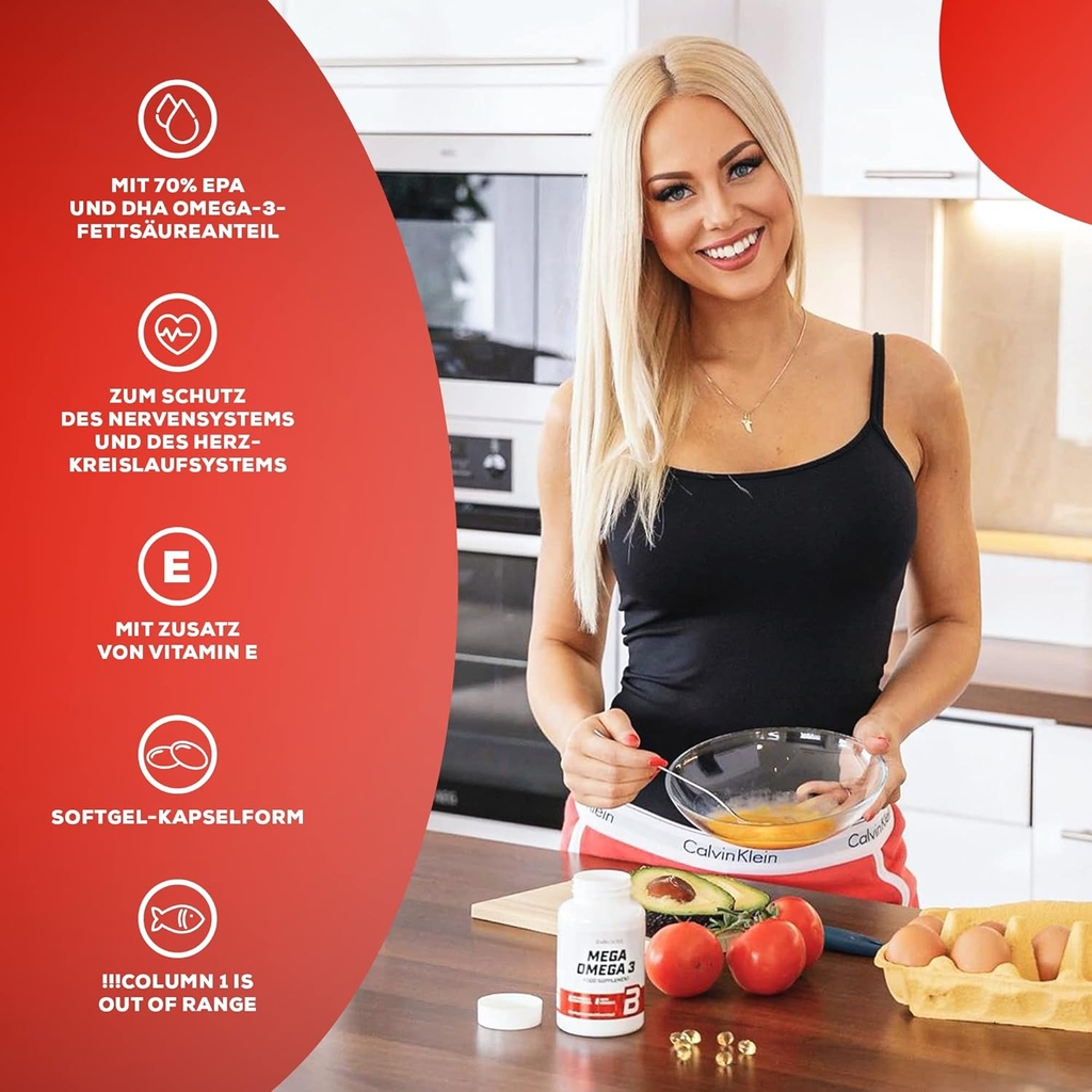 Biotech USA Mega Omega 3, 180 Softgels