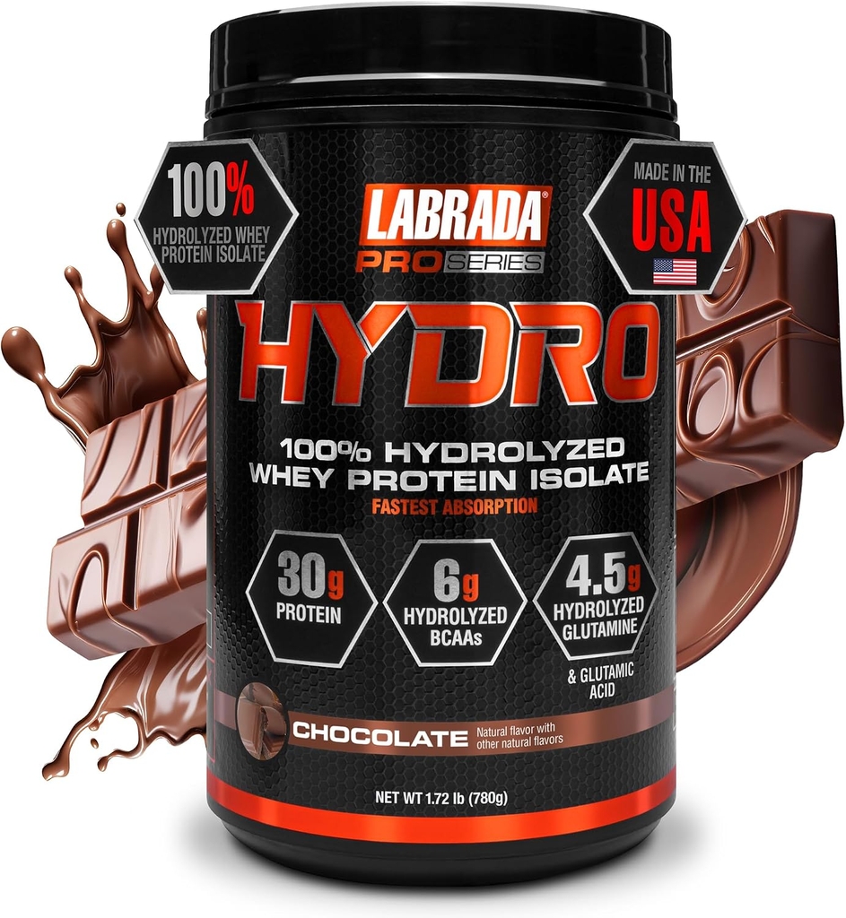 Labrada Pro Series Hydrolyzed Whey Protein Isolate, 4lbs (45 Servings)