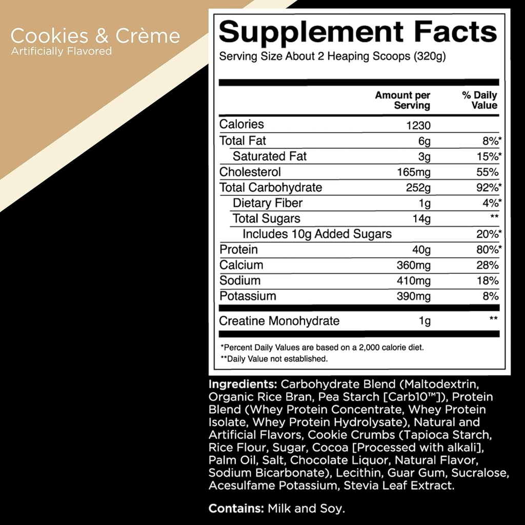 Sữa Tăng Cân MASS GAINER Rule 1 - 5.17KG (16 servings)