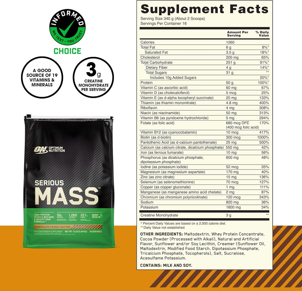ON Serious Mass 12 Lbs (5.4 KG)