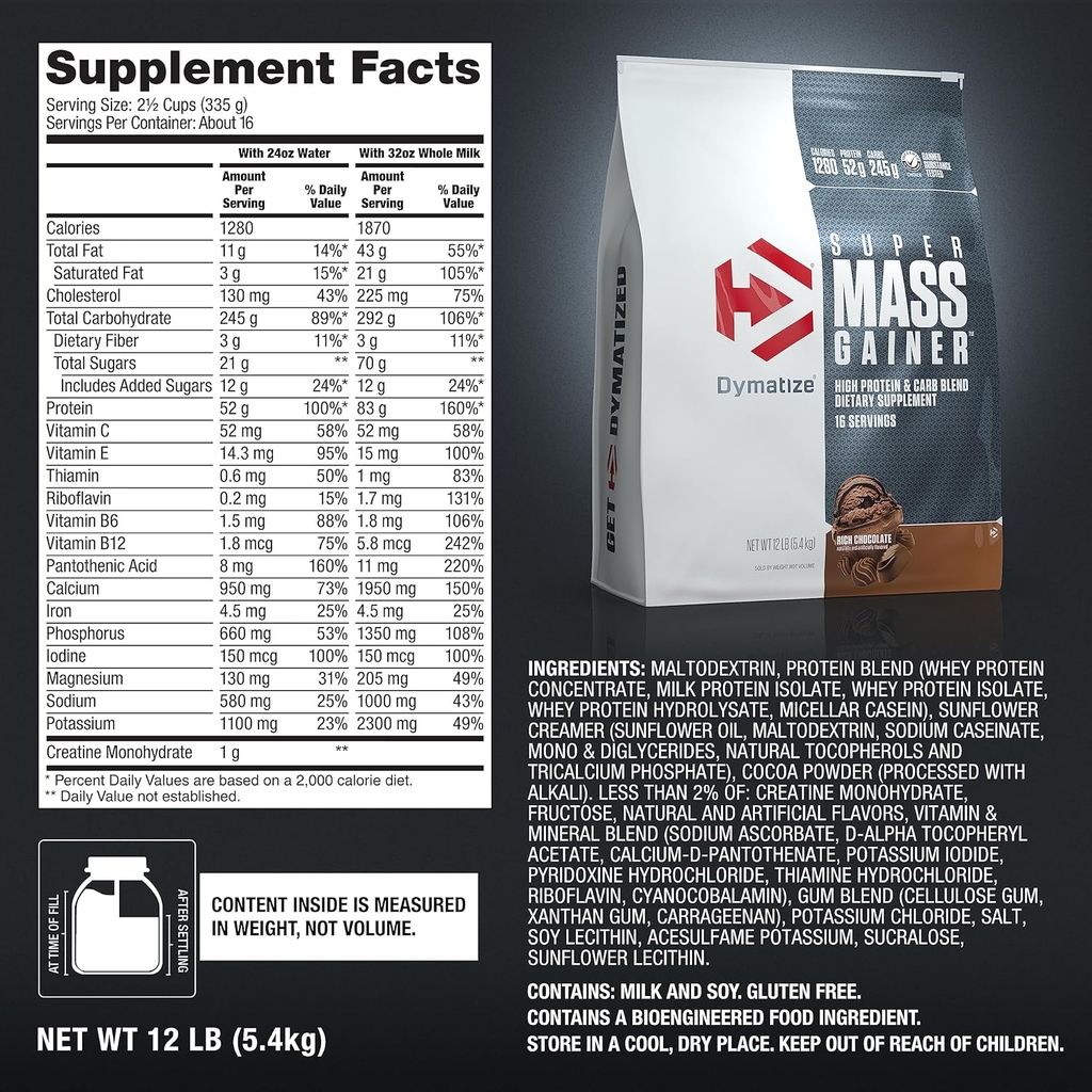 Dymatize Super Mass (5.4KG), Sữa Tăng Cân,Tăng Cơ Nạc