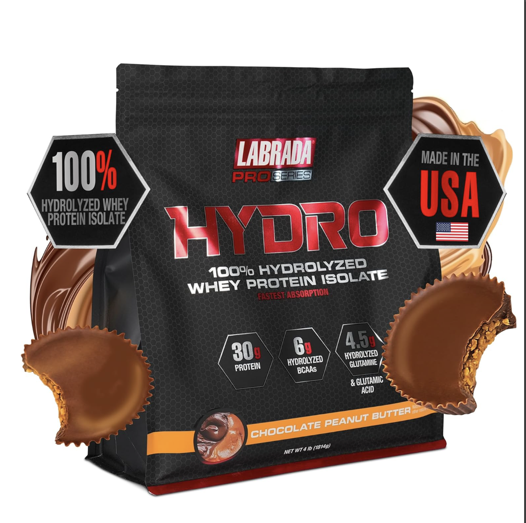 Labrada Pro Series Hydrolyzed Whey Protein Isolate, 4lbs (45 Servings)