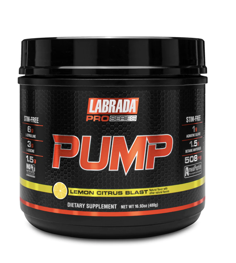 Labrada Pro Series PUMP Pre Workout Stim-Free, Không Gây Mất Ngủ (20 Servings)