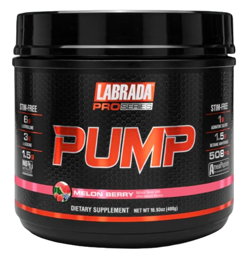 Labrada Pro Series PUMP Pre Workout Stim-Free, Không Gây Mất Ngủ (20 Servings)