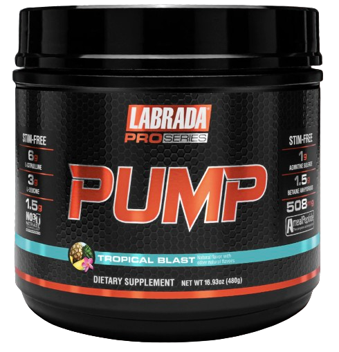 Labrada Pro Series PUMP Pre Workout Stim-Free, Không Gây Mất Ngủ (20 Servings)