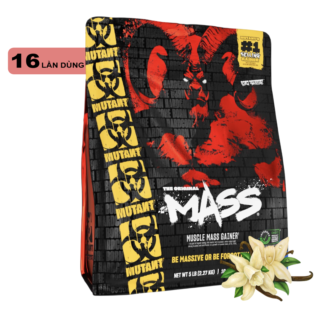 Sữa Tăng Cân  Mutant The Original Mass Gainer 15Lbs/5LBS (6.8KG/2.2Kg)