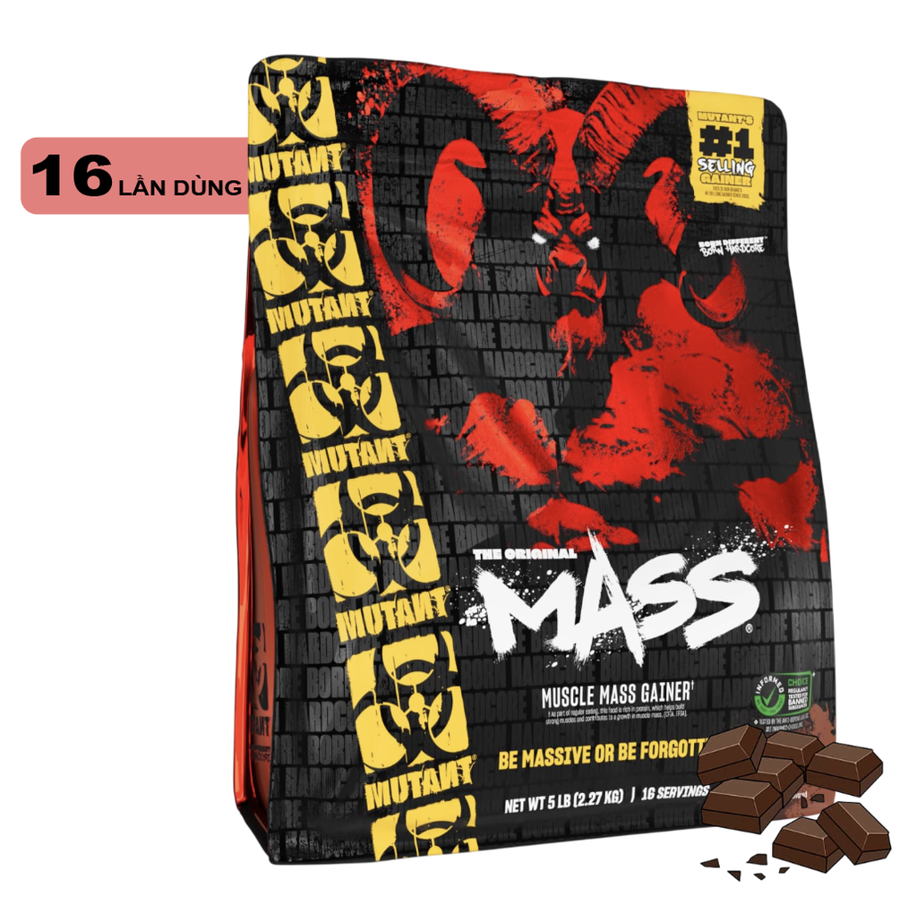 Sữa Tăng Cân  Mutant The Original Mass Gainer 15Lbs/5LBS (6.8KG/2.2Kg)