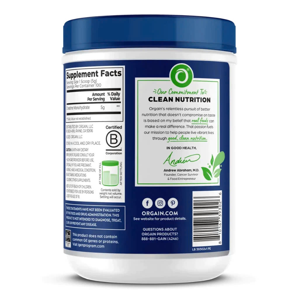 Orgain Creatine Micronized Creatine Monohydrate (675g)