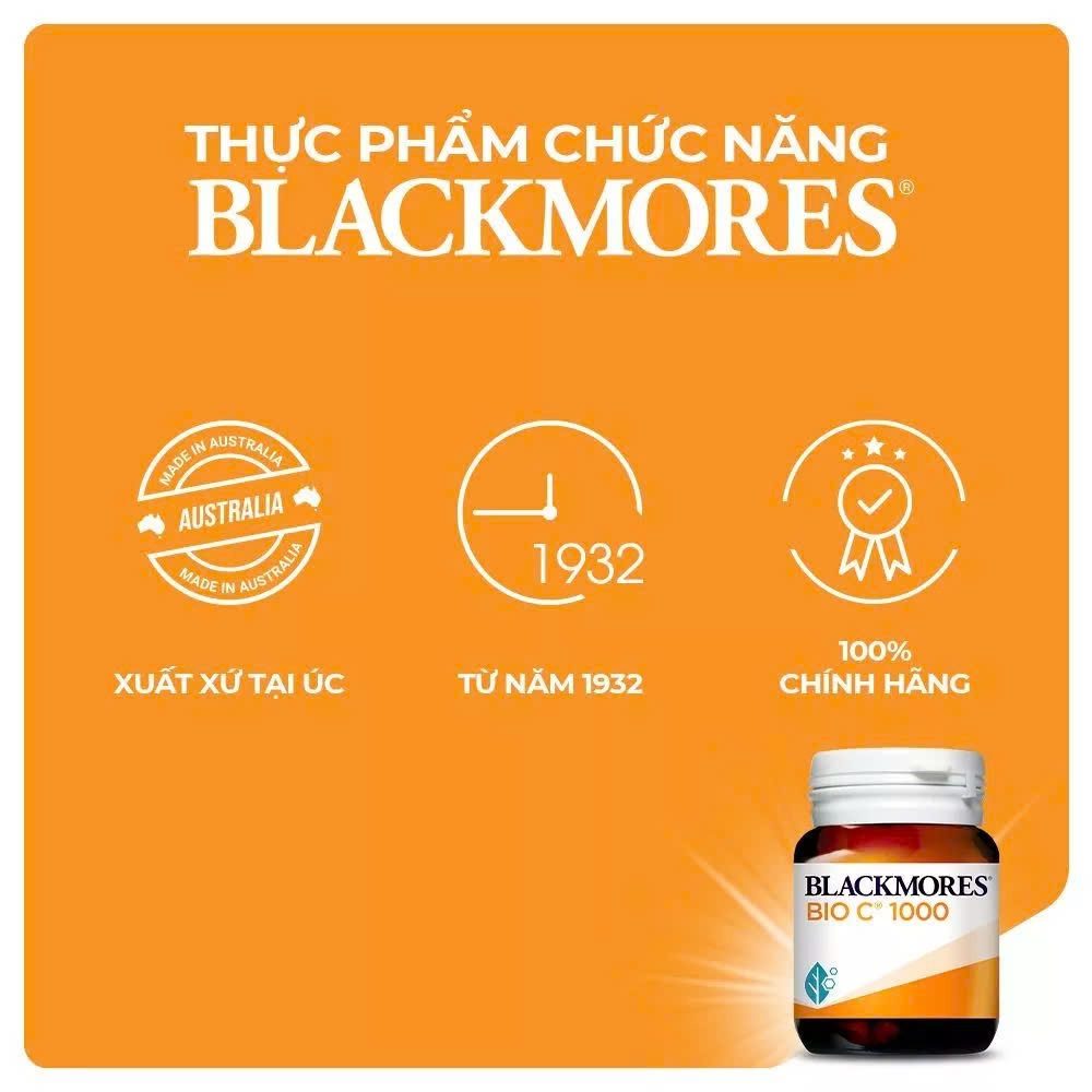 Blackmores Bio C 1000mg (31 Viên), Bổ Sung VitaminC