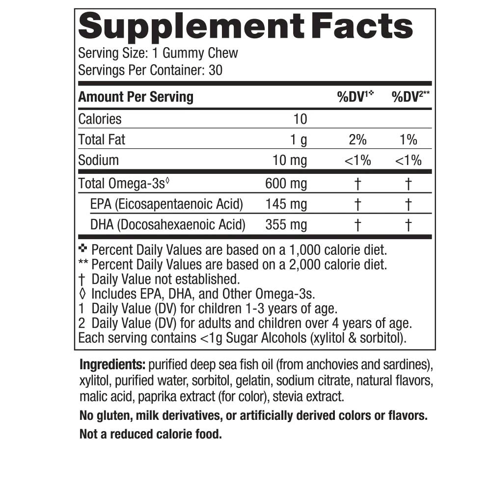 Viên Kẹo Dầu Cá Nordic Naturals Children's DHA Gummy Chew 30 Viên, Cho Bé Từ 3 Tuổi