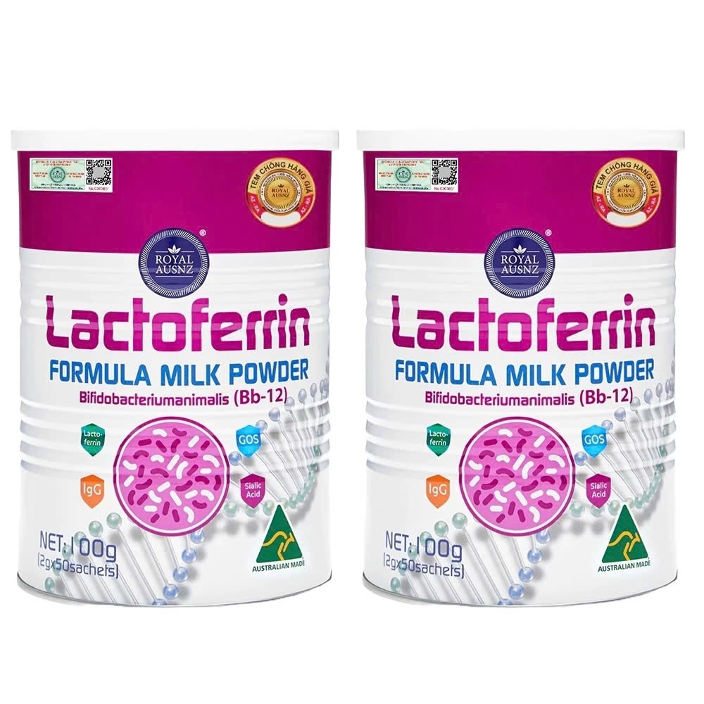 Sữa Hoàng Gia Úc Royal Ausnz Lactoferrin Hồng (Hộp 50 gói x 2g)