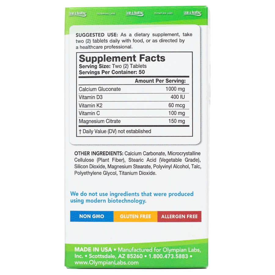 Green Calcium 100 Viên - Bổ sung canxi hữu cơ cho bà bầu và cho con bú