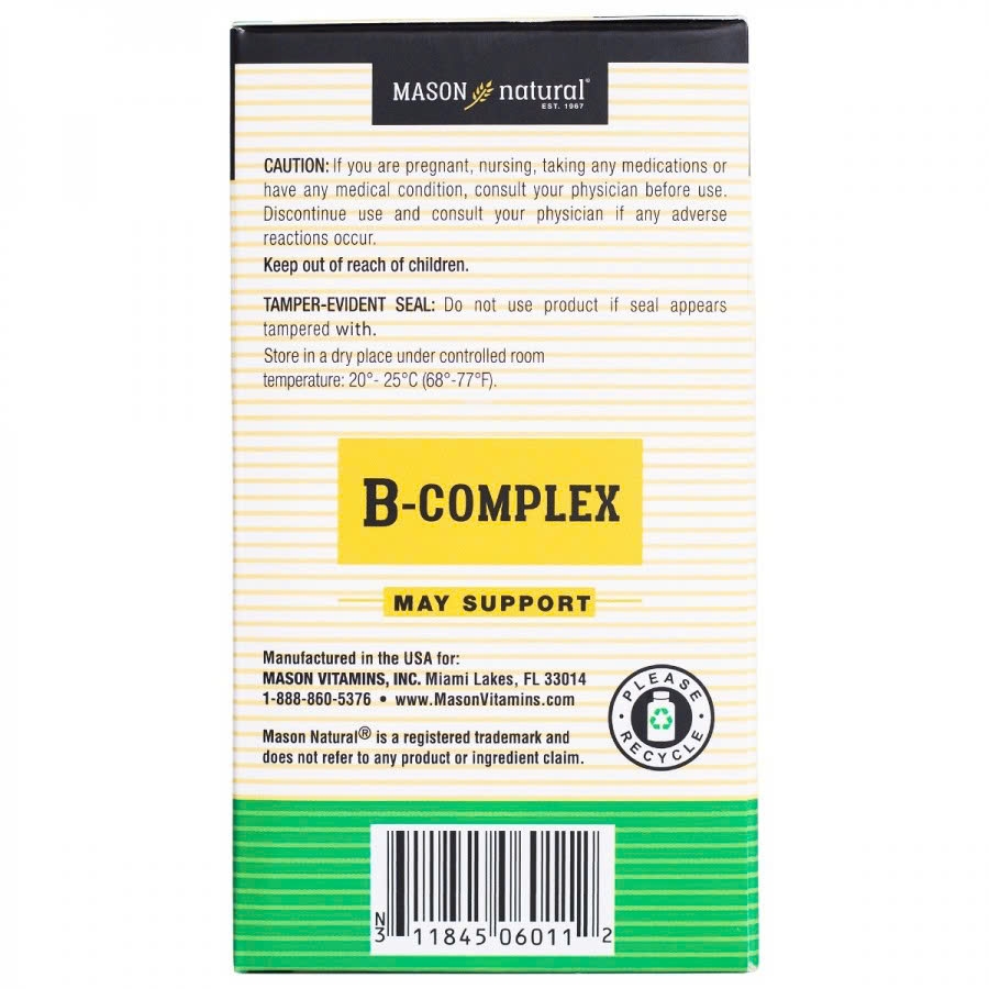 Mason Natural B-Complex - Bổ sung vitamin nhóm B cho cơ thể