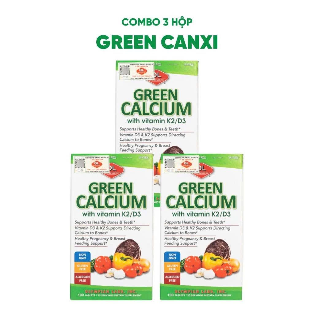 Green Calcium 100 Viên - Bổ sung canxi hữu cơ cho bà bầu và cho con bú