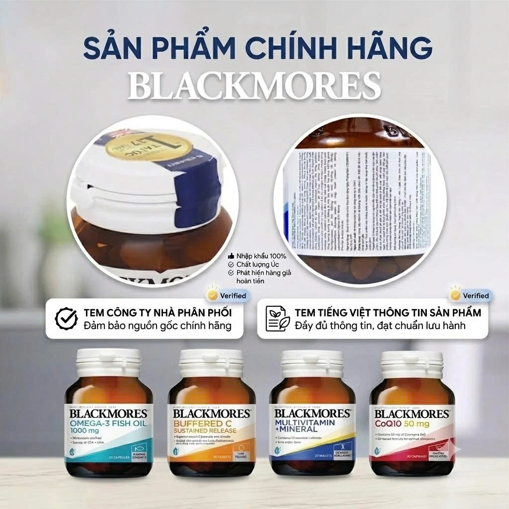 Viên uống Blackmores Pregnancy Breast-Feeding Gold 60 Viên