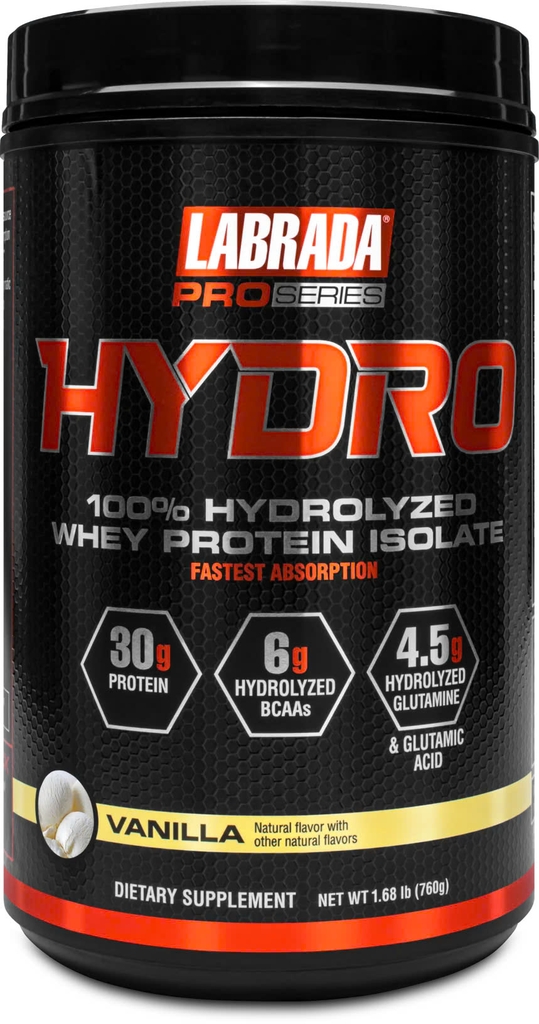 Labrada Pro Series Hydrolyzed Whey Protein Isolate, 4lbs (45 Servings)