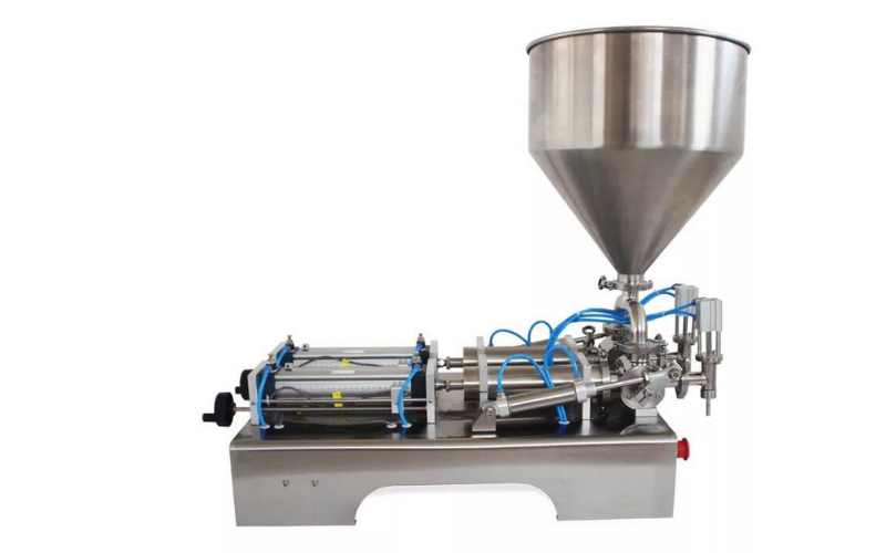 Máy chiết rót dung dịch bán tự động 2 vòi