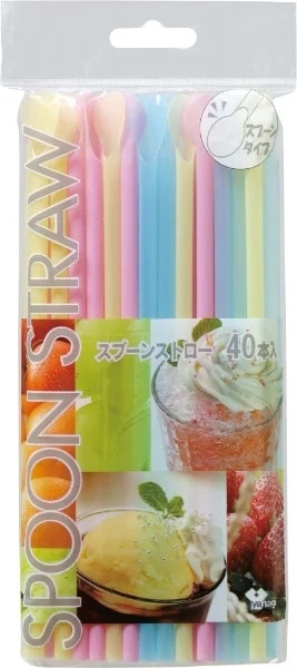 Set 40 ống hút 21cm có đầu khuấy - Hàng Nhật nội địa