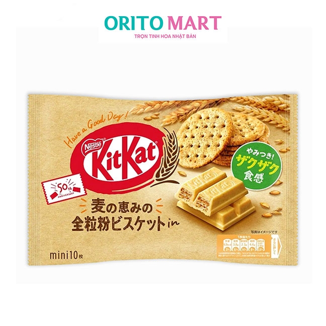 Bánh Kitkat Nestle Vị Bánh Quy Và Lúa Mạch 113g Nhật Bản 10 Chiếc ( Bánh Tết 2024)