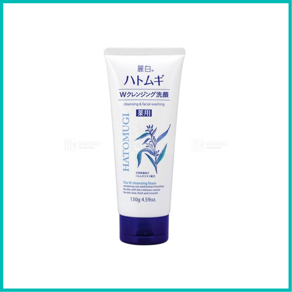 HATOMUGI - Sữa Rửa Mặt Ý Dĩ Dưỡng Trắng Da 130g
