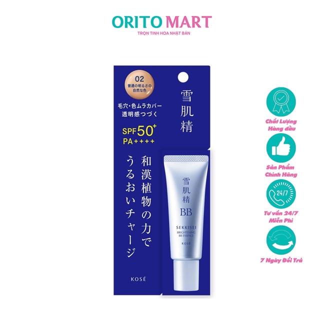 Kose - Kem BB Trang Điểm Kose Sekkisei SPF40/PA+++ – 6 Chức Năng Trong 1, Kiềm Dầu & Bảo Vệ Da