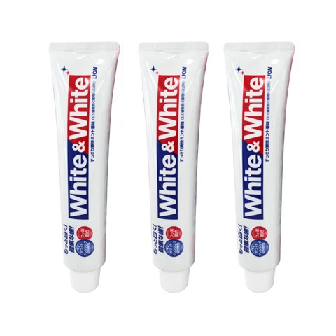 Lion - Combo 3 Kem Đánh Răng White And White Nhật Bản 3x150g