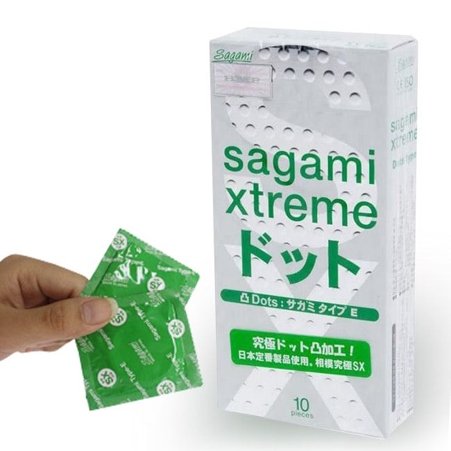 Sagami - Bao Cao Su Sagami Xtreme White Loại Gân Gai 0.03 - 10 Chiếc