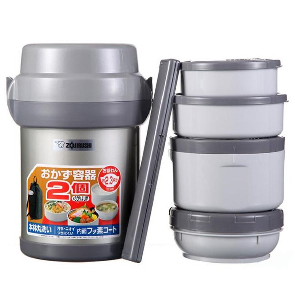 Zojirushi - Hộp Cơm Giữ Nhiệt Zojirushi SL-JAF14 Màu Xám