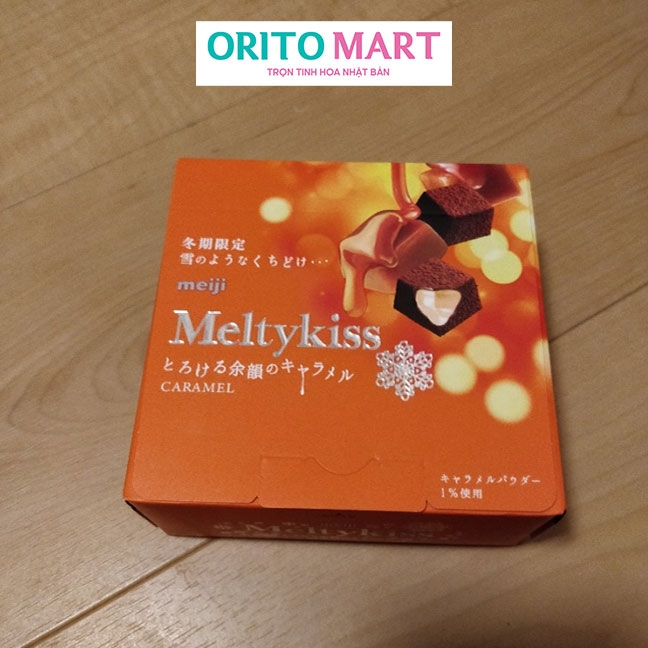 Socola tươi Meiji Melty Kiss hộp 56g vị caramel - Hàng Nhật nội địa