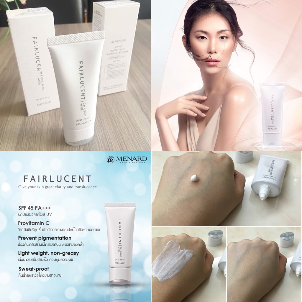 MENARD - Fairlucent Day Cream 40g - Chống Nắng, Dưỡng Trắng Và Xóa Mờ Nám Ban Ngày