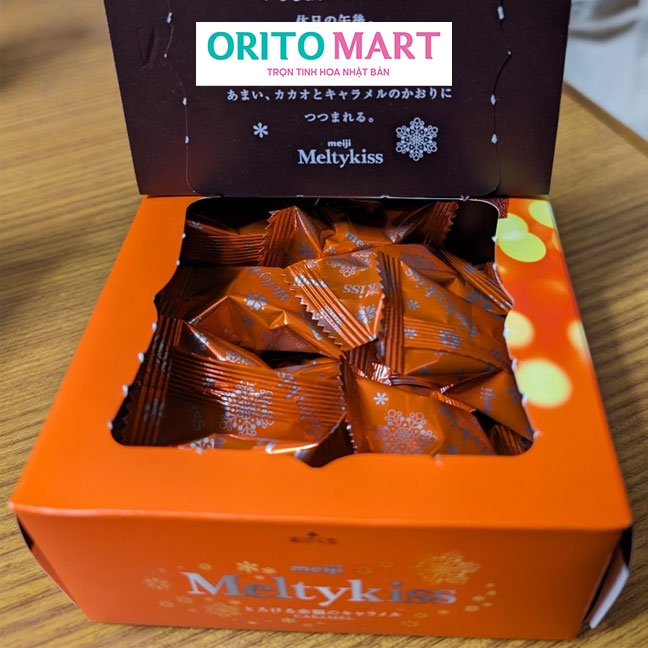 Socola tươi Meiji Melty Kiss hộp 56g vị caramel - Hàng Nhật nội địa