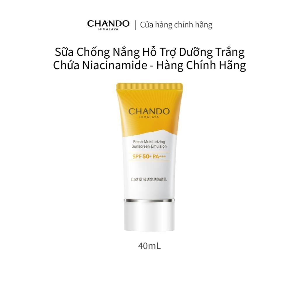Chando Himalaya - Sữa Chống Nắng Chứa Niacinamide Hỗ Trợ Dưỡng Trắng 40ml