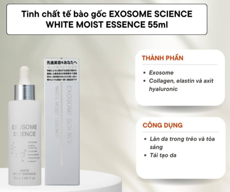 The Exosome Science White Moist Essence - Tinh Chất Dưỡng Ẩm Trắng Da (55ml)