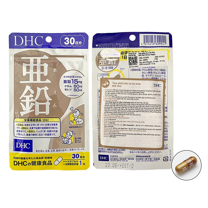 DHC - Viên Uống Bổ Sung Kẽm (120mg) 30 ngày