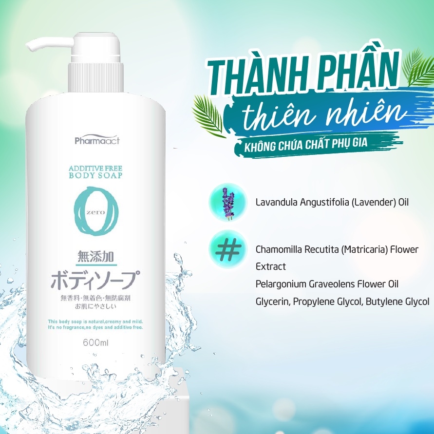 Sữa tắm Pharmaact 100% thảo mộc tự nhiên dành cho da nhạy cảm