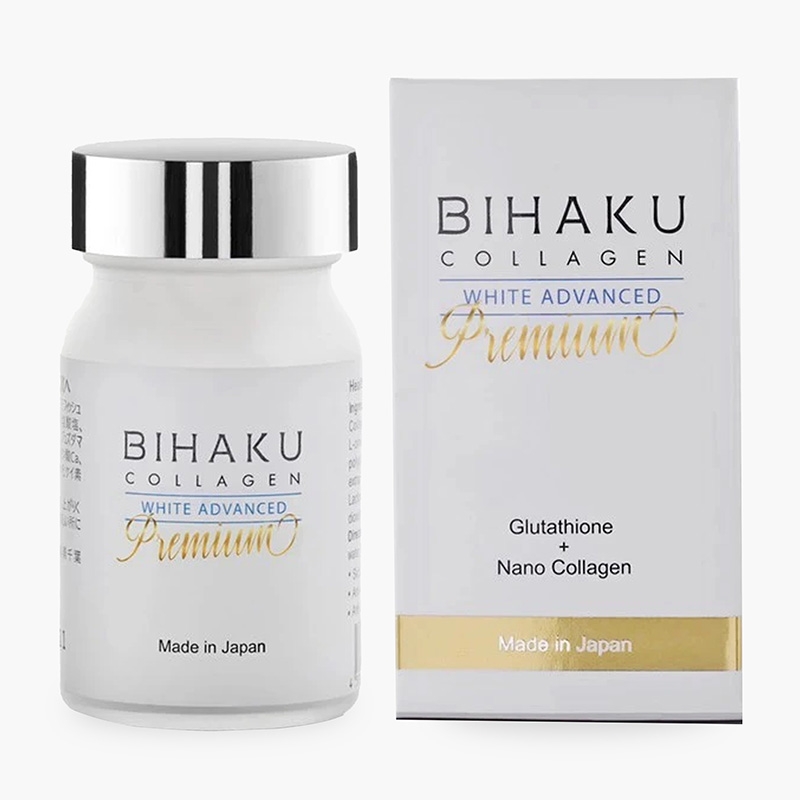 Bihaku Glutathione Collagen Premium - Viên Uống Trắng Da (30 Viên)