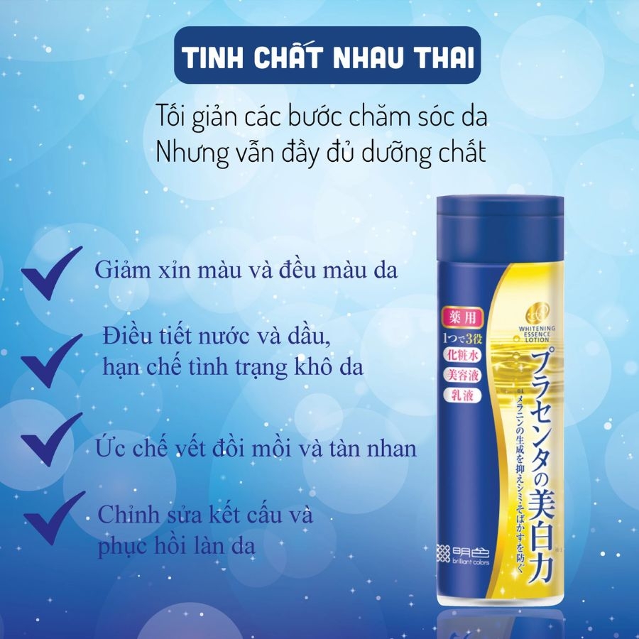 Meishoku Placewhiter Essence Lotion - Nước Hoa Hồng Dưỡng Trắng (190ml)